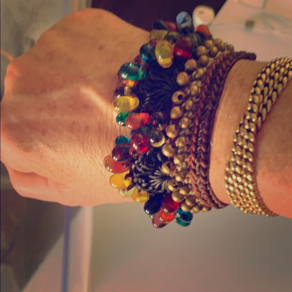 Gorgeous Woven and Beaded Bracelet from Thailand!